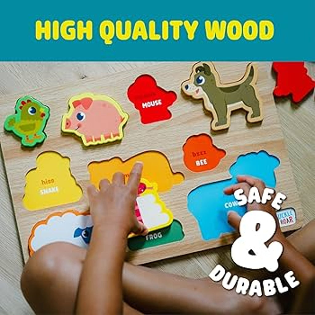Hape Numbers & Farm Animals 10pc Wooden Puzzle, Ages 3+
