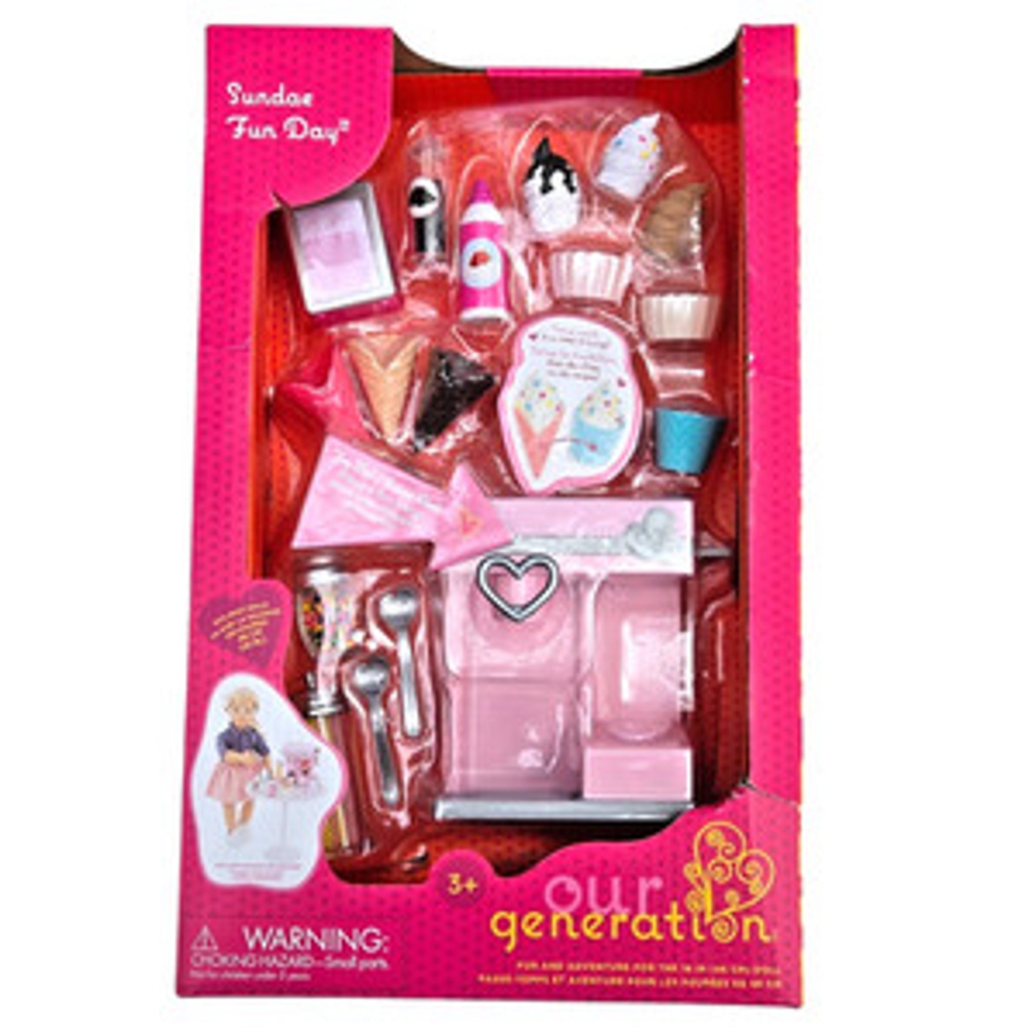 Our Generation Sundae Fun Day Ice Cream Set for Dolls