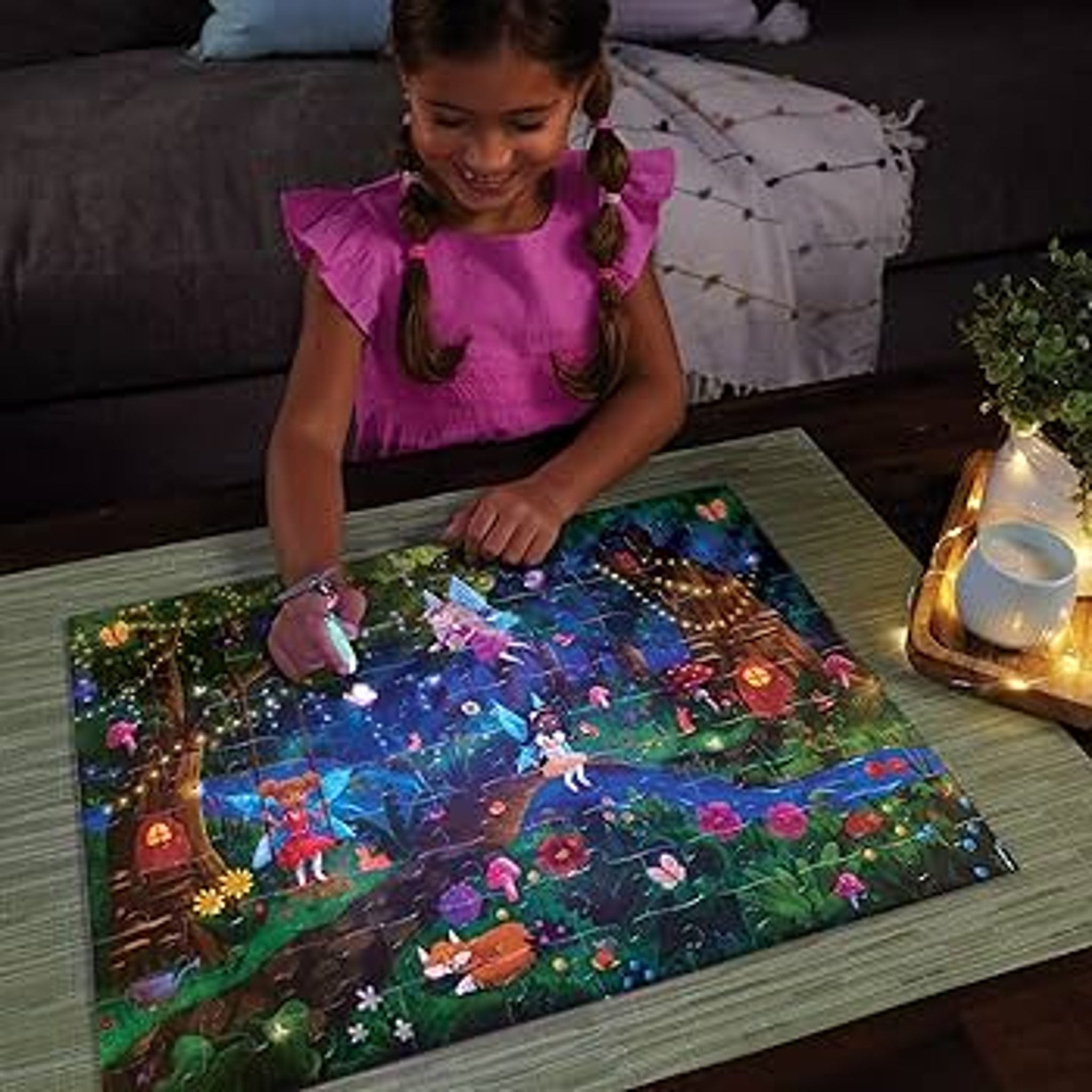 Peaceable Kingdom Twilight Fairies 100 Piece Glow Puzzle
