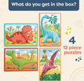 B. Toys - Dinosaur - set of 4  12-Piece Wooden Puzzles