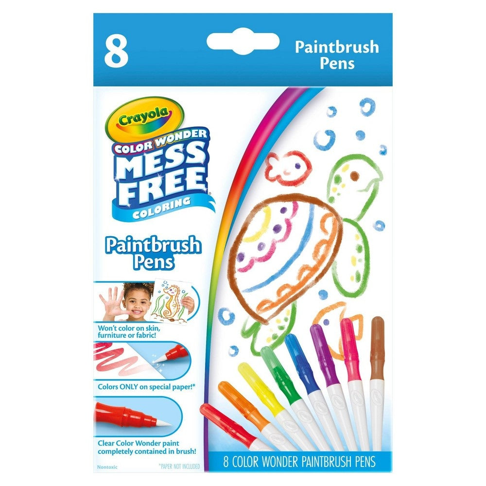 Crayola Color Wonder Paintbrush Pens, 8ct