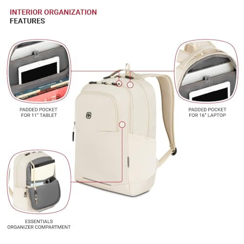 SwissGear Orientation Laptop Backpack Sandshell 17 x12 x7