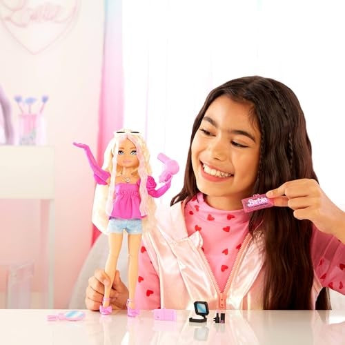 Barbie Dolls & Toys Malibu Fashion Doll with 8 Accessories