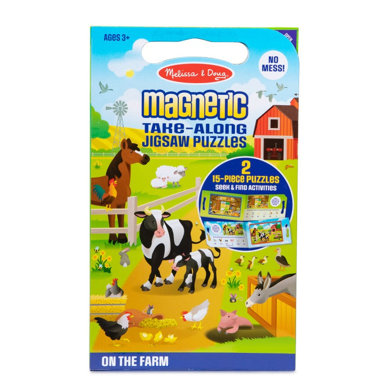 Melissa & Doug Take-Along Magnetic Farm Jigsaw Puzzles, 1.25x6x10"