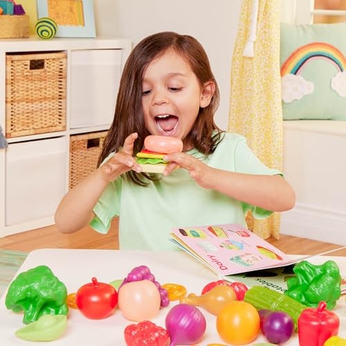 B. Toys Medium Food Bucket with Book includes 32 play pieces
