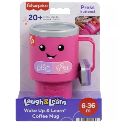 Fisher-Price Laugh & Learn Coffee Mug, Lights & Music, Pink baby gift
