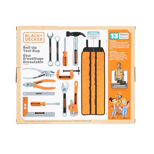 Black + Decker Kids 13-Piece Tool Set, Medium Pack of 1