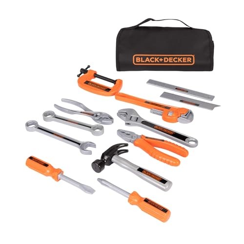 Black + Decker Kids 13-Piece Tool Set, Medium Pack of 1