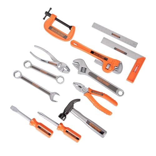 Black + Decker Kids 13-Piece Tool Set, Medium Pack of 1