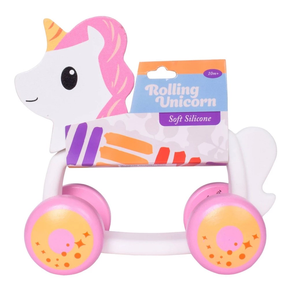 Sunny Days Unicorn Roller Pull Toy Rattle: Gross Motor Skills baby gift