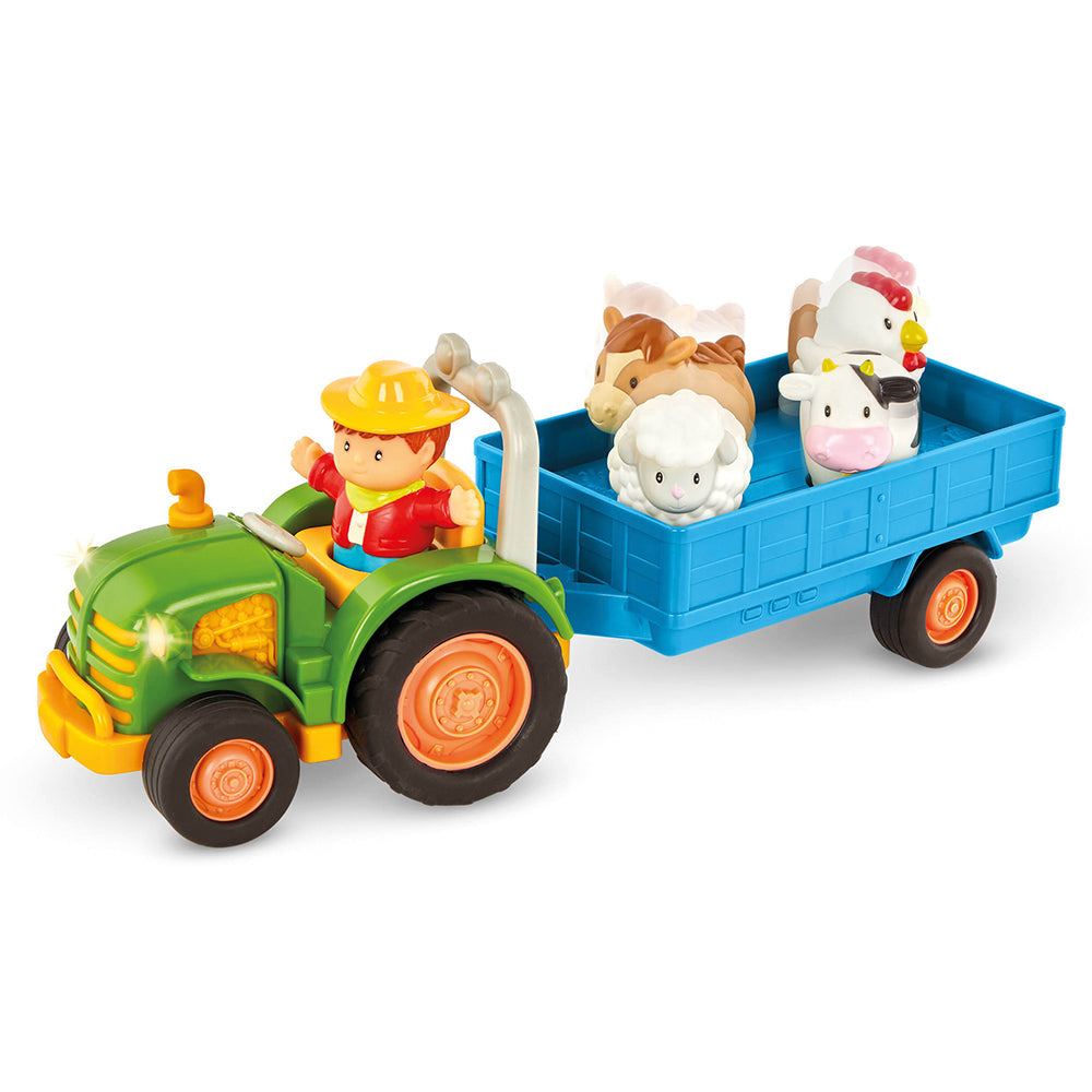 Battat Farming Fun Tractor, Lights and Sounds - includes farmer and animals!