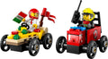 LEGO City Pizza Vs. Fire Truck Race Car Building Toy