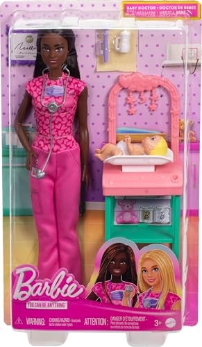 Barbie Baby Doctor Doll, 1 Baby, Furniture & Accessories