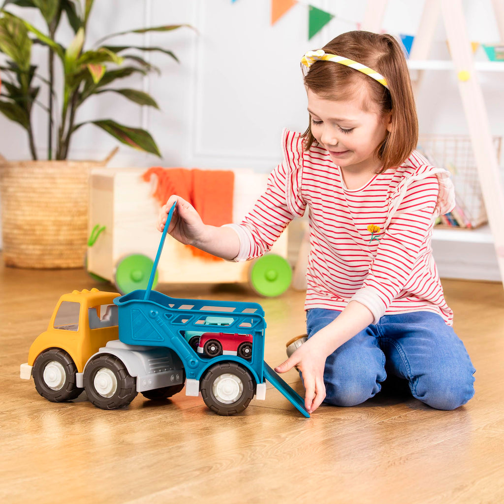 Battat Car Carrier Toy Truck with 2 Mini Cars