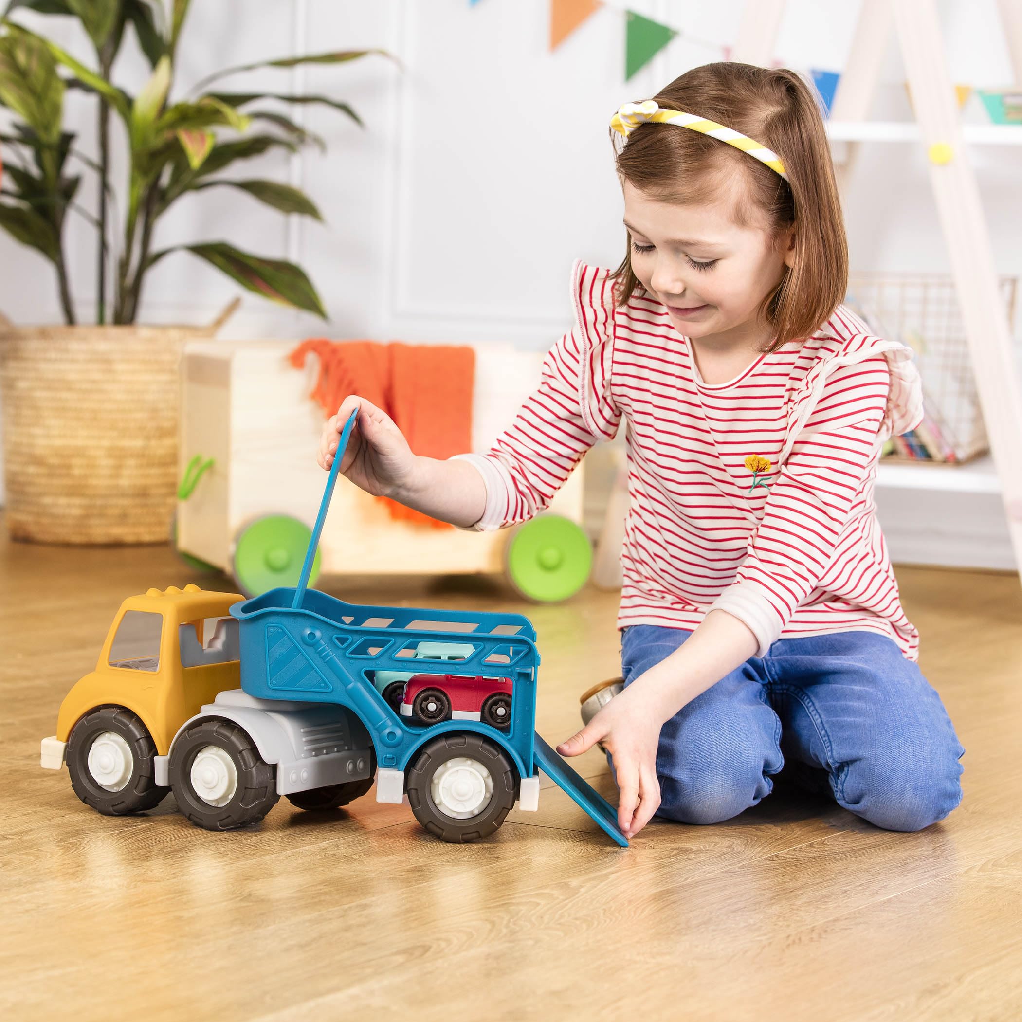 Battat Car Carrier Toy Truck with 2 Mini Cars