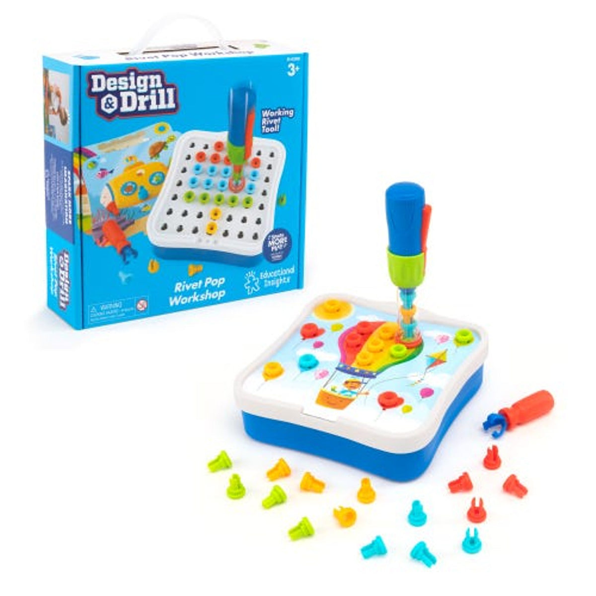 Educational Insights Design & Drill Rivet Pop STEM Toy