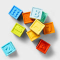 Gigglescape Silicone Stacking Blocks Set - 10pc, Educational Baby Toys - slightly damaged box