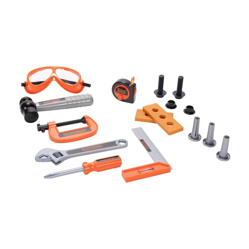 BLACK+DECKER Kids 16pc Tool Set with Goggles and Realistic Features