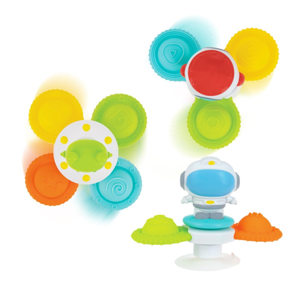 Nuby Space Fidget Pop Spinner Toys, 3 Pack