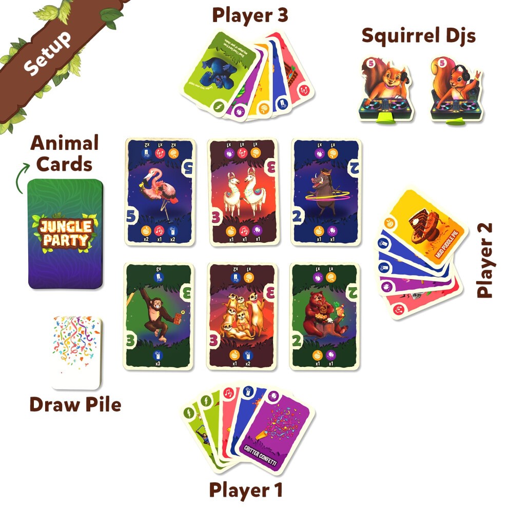 Skillmatics Jungle Party: Strategy & Luck Card Game for Ages 7+