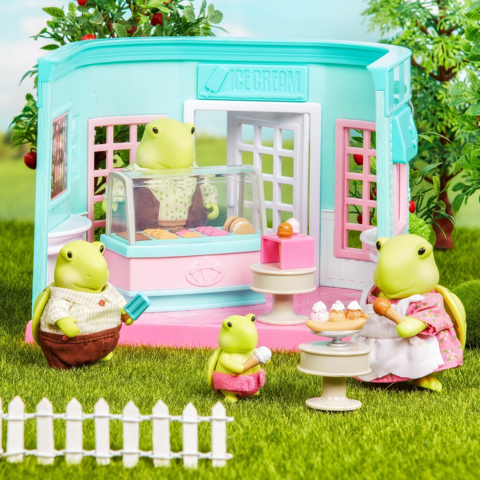 Lil Woodzeez Ice Cream Shop - Dollhouse Playset with Accessories - 20 pc set