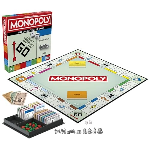 Monopoly Classic Board Game with Storage Tray