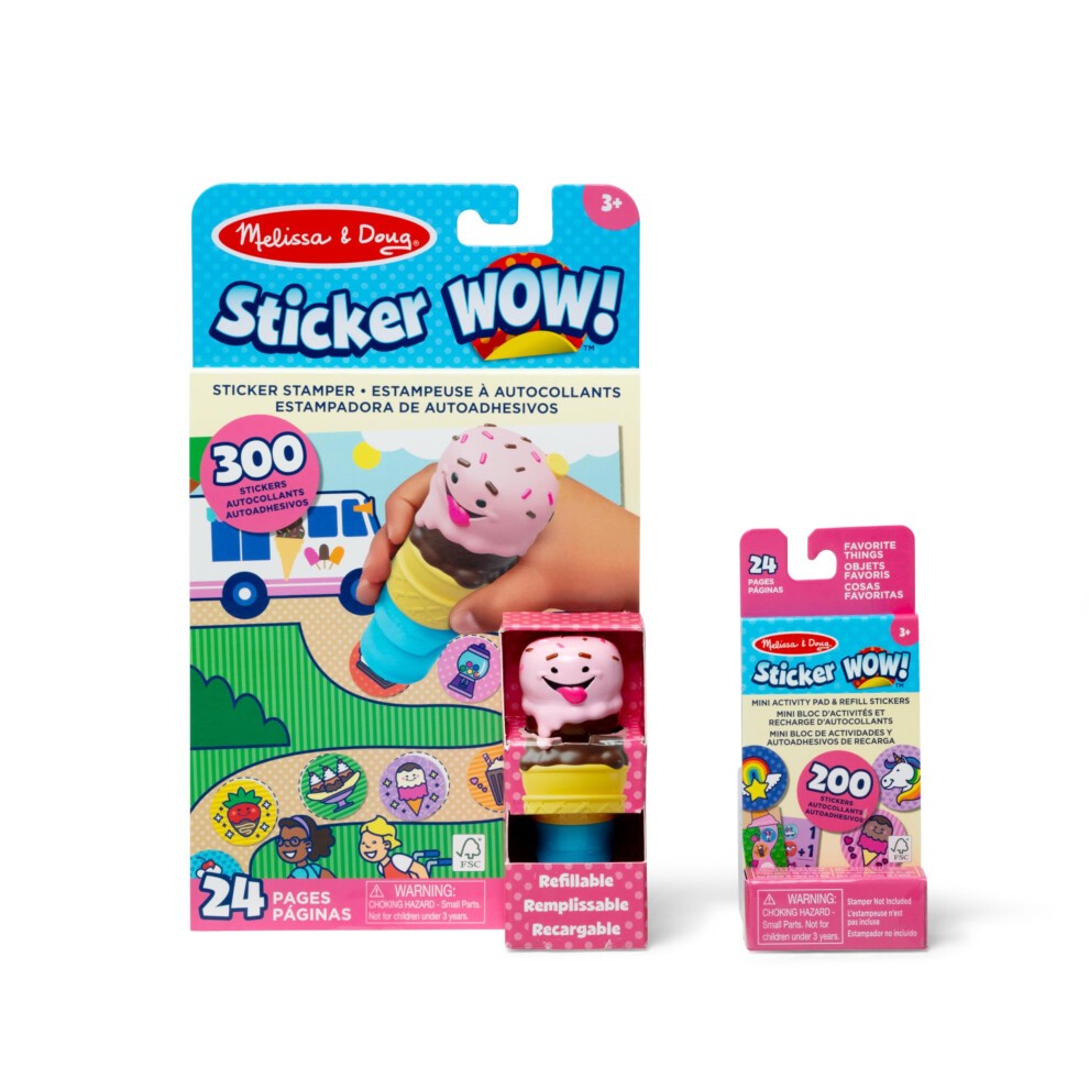Melissa & Doug Sticker Wow! Ice Cream Bundle, 500 Stickers