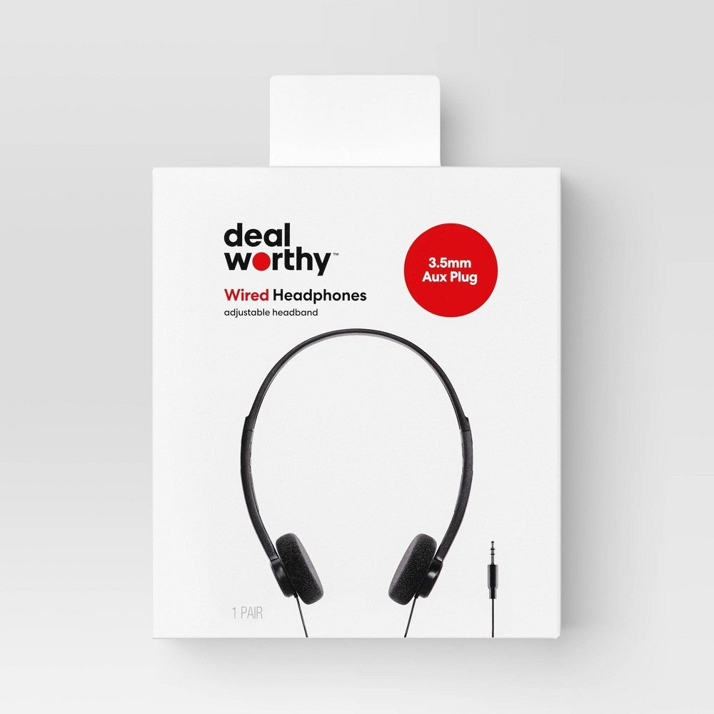 Retro on-Ear Headphones - Dealworthy™: Wired, 3.5mm Jack, Foam Cushion