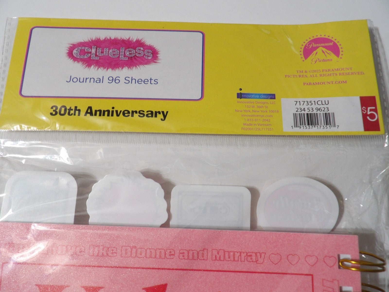 Clueless 30th Anniversary Blush Pink Journal 96 Sheets