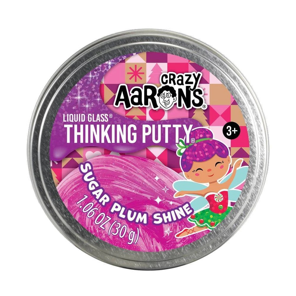 Crazy Aaron's Sugar Plum Shine Liquid Glass Thinking Putty (mini size)