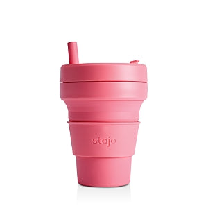 Stojo Biggie Collapsible 16 Oz Travel Mug Peony