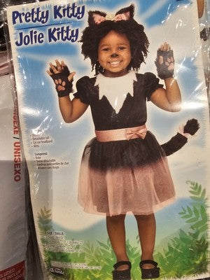 Fun World Pretty Kitty Toddler Costume, Size L - 3t/4t