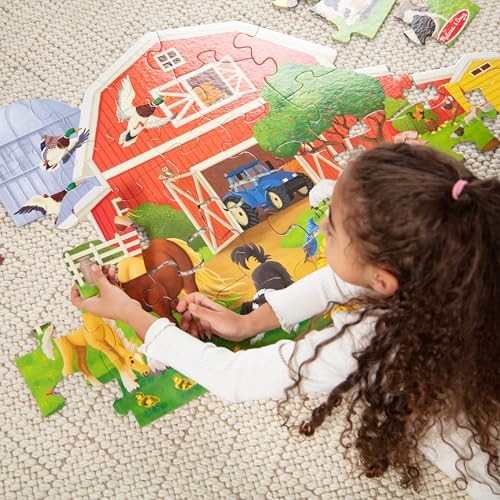 Melissa & Doug Busy Barn 32-Piece Large Floor Puzzle