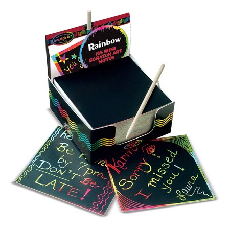 Melissa & Doug Scratch Art Rainbow Mini Notes, 125 Count