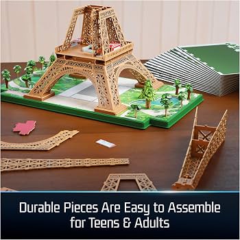 4D Build Architect Series Eiffel Tower 3D Model Kit with LED