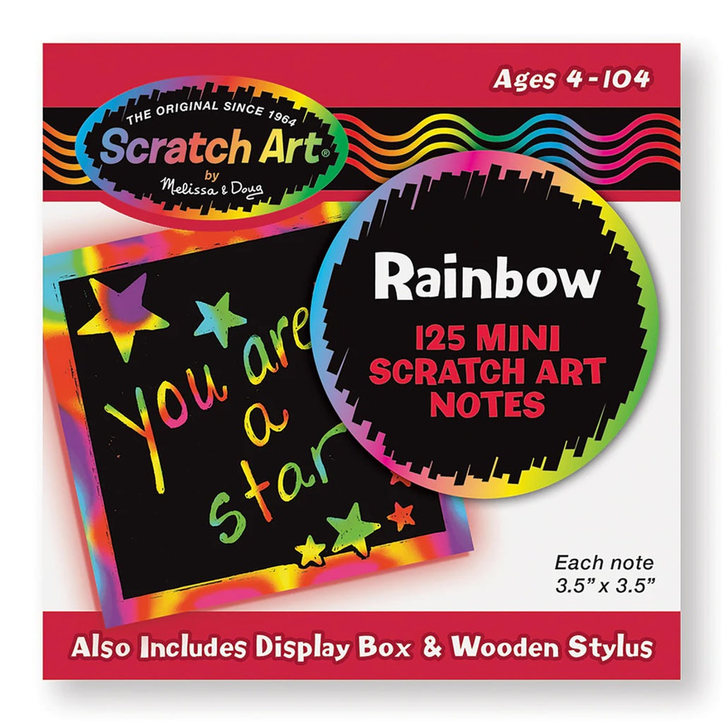 Melissa & Doug Scratch Art Rainbow Mini Notes, 125 Count
