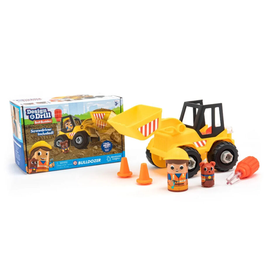 EDUCATIONAL INSIGHTS Bolt Buddies Bulldozer STEM Toy, Ages 3+