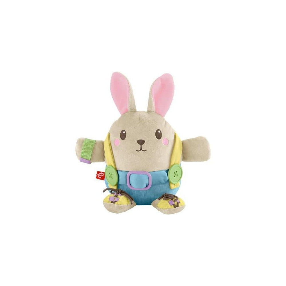 Fisher-Price Learn to Dress Bunny Plush for Toddlers