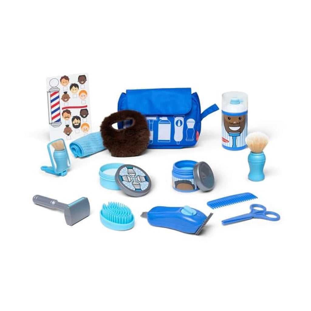 Melissa & Doug Barber Shop Shaving Pretend Play Set - damaged box!!