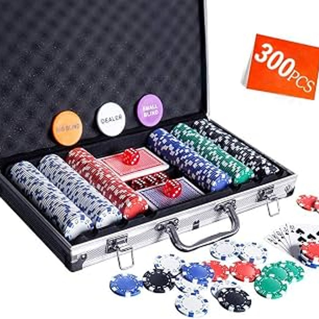 Bo Toys 300-Chip Poker Set in Aluminum Case 300 Count