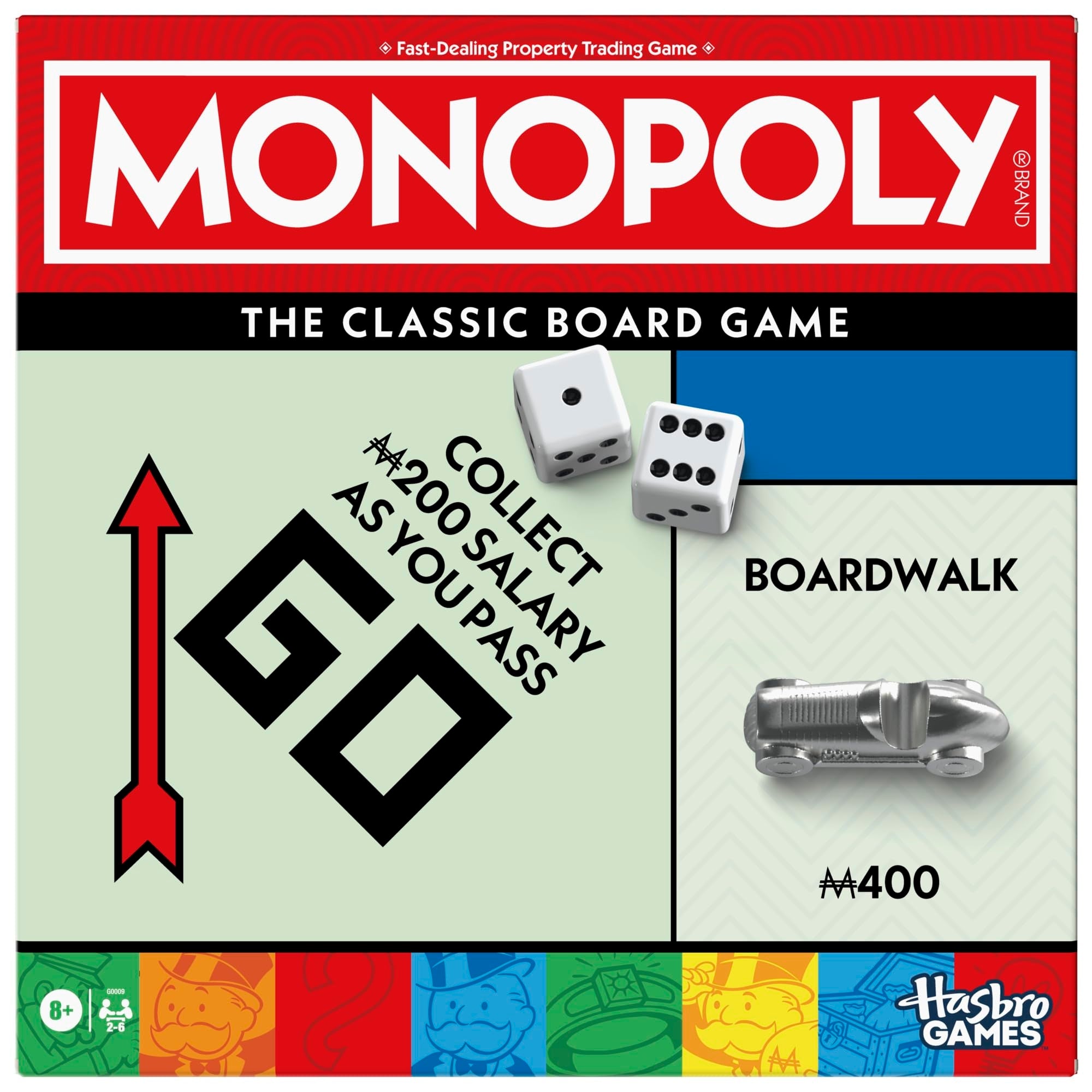 Monopoly Classic Board Game with Storage Tray