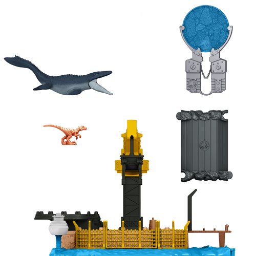 Jurassic World Dominion Minis Mosasaurus Playset with Mini Figures