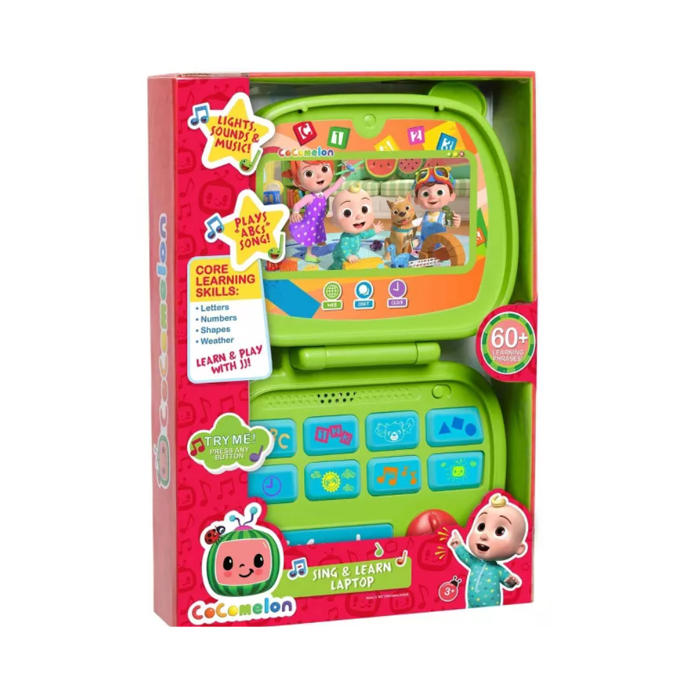 Just Play CoComelon Sing and Learn Laptop, 9.25" Interactive Toy
