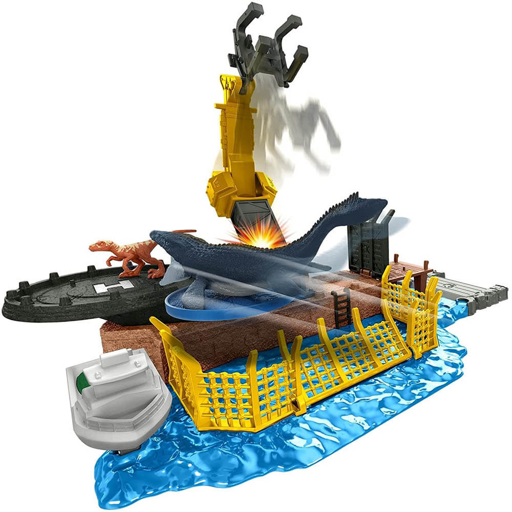 Jurassic World Dominion Minis Mosasaurus Playset with Mini Figures