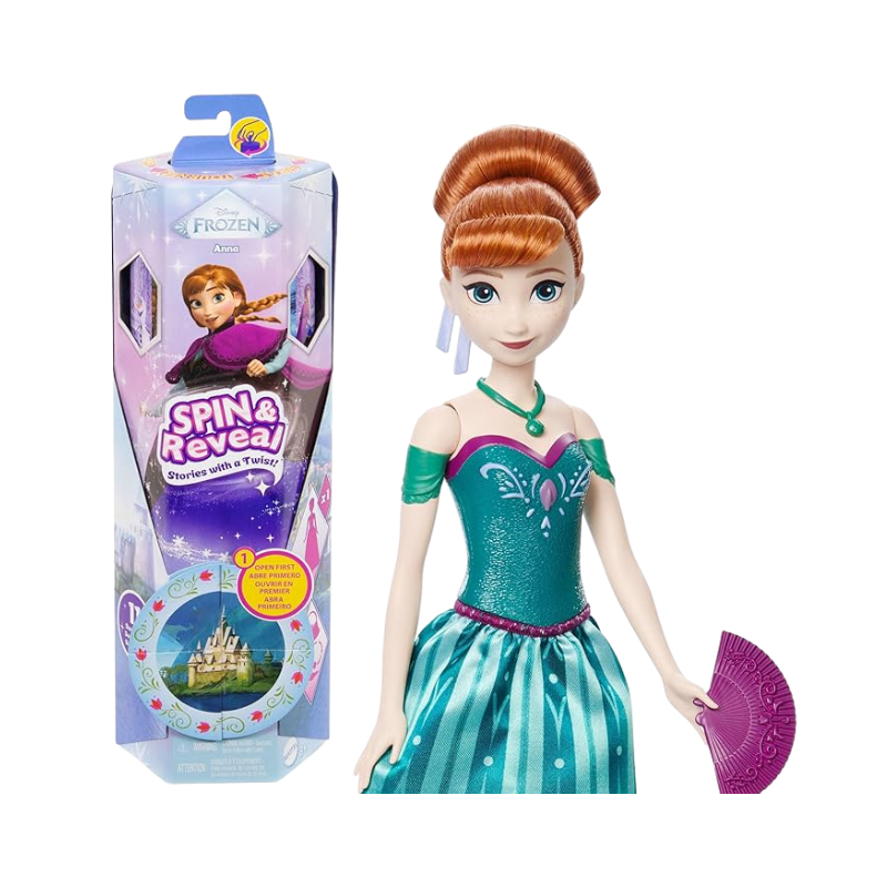 Disney Toys Frozen Anna Doll & 11 Surprises - very slightly damaged box
