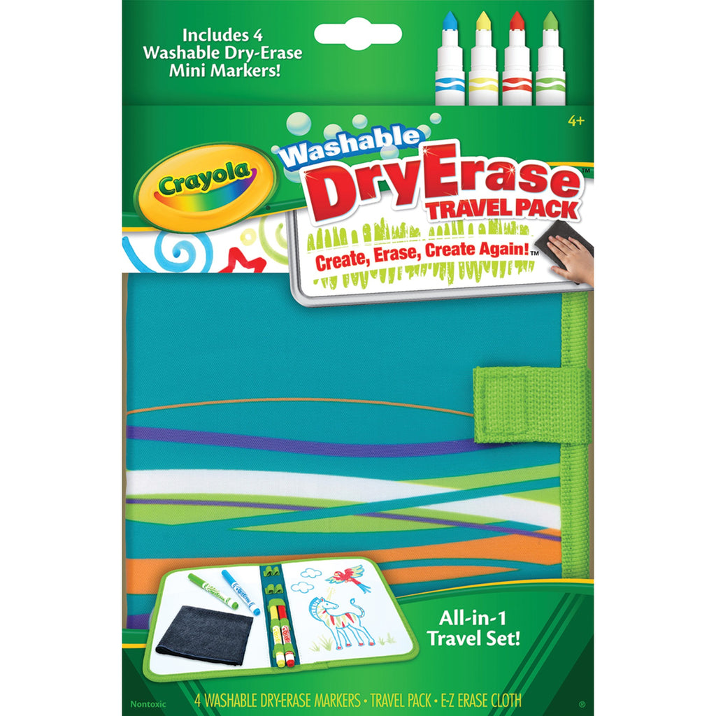 Crayola Washable Dry Erase Travel Pack, 1 Pack, Ages 4-7