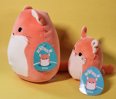 Squishmallows Erica Peach Chinchilla 14"