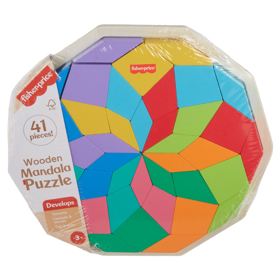 Fisher-Price Mandala Puzzle 41 Wooden Pieces for Kids 3+