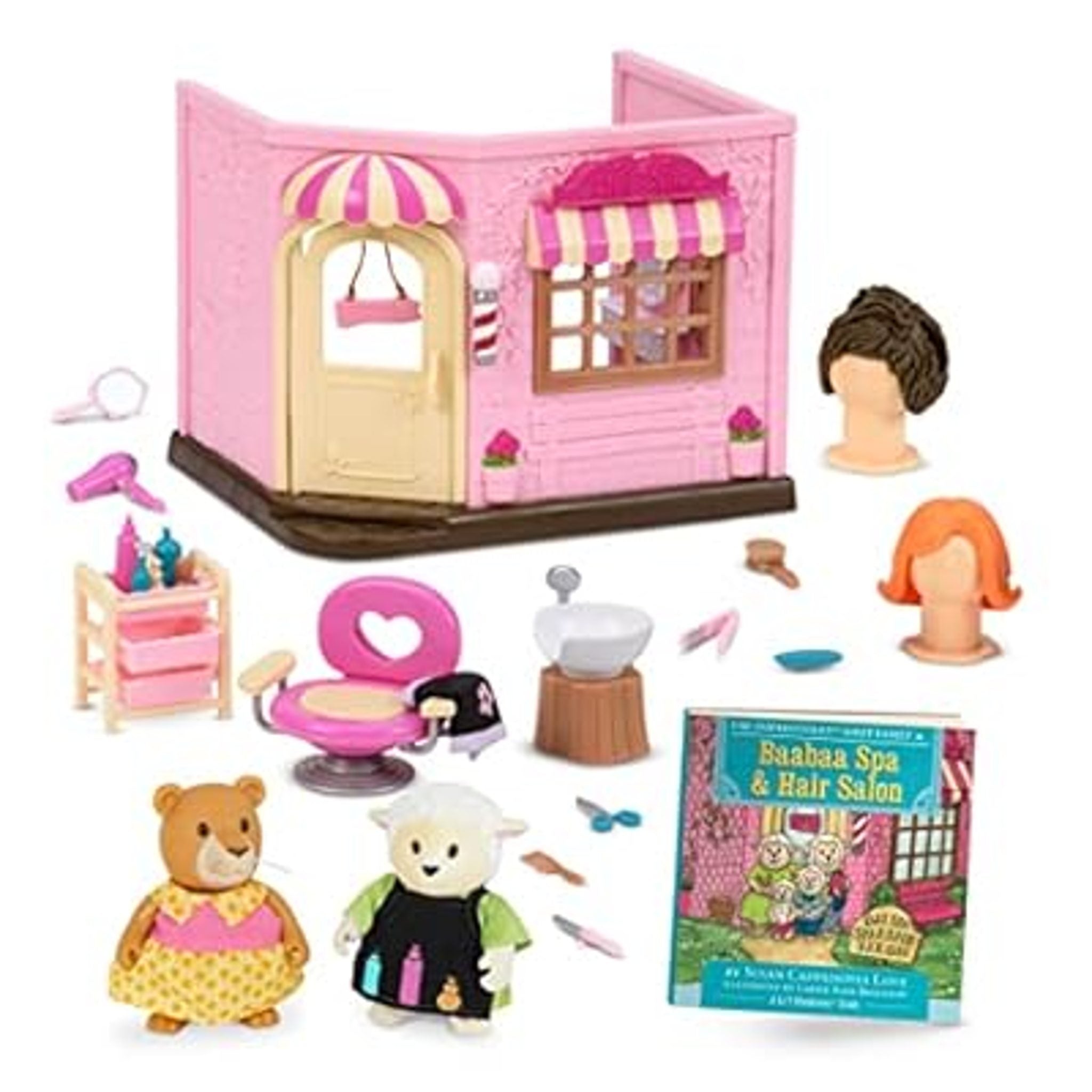 Lil Woodzeez Ice Cream Shop - Dollhouse Playset with Accessories - 20 pc set