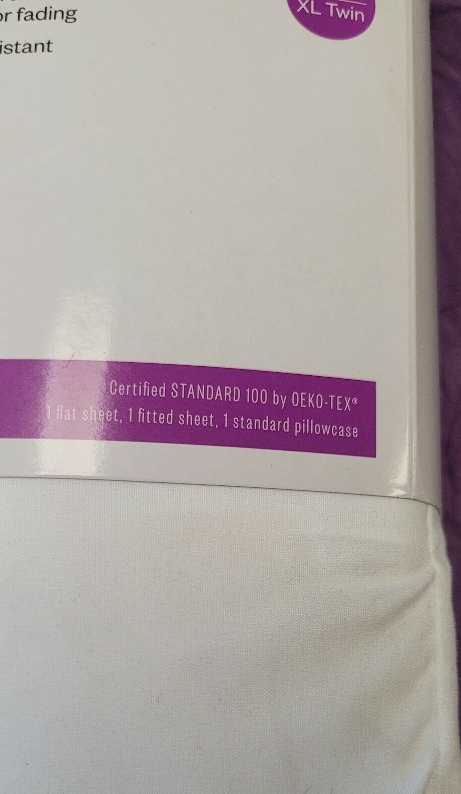 Room Essentials Twin/Twin XL Microfiber Sheet Set White - packaging a little damaged